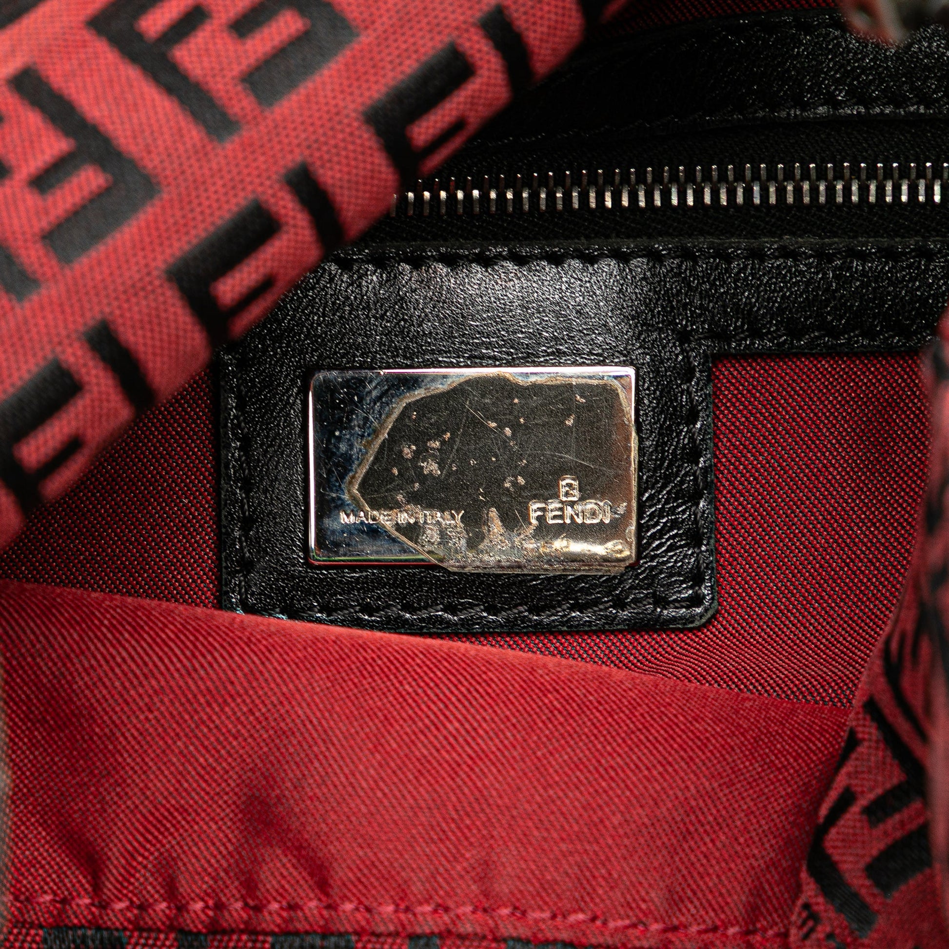 Fendi Zucca Canvas Double Flap Mamma