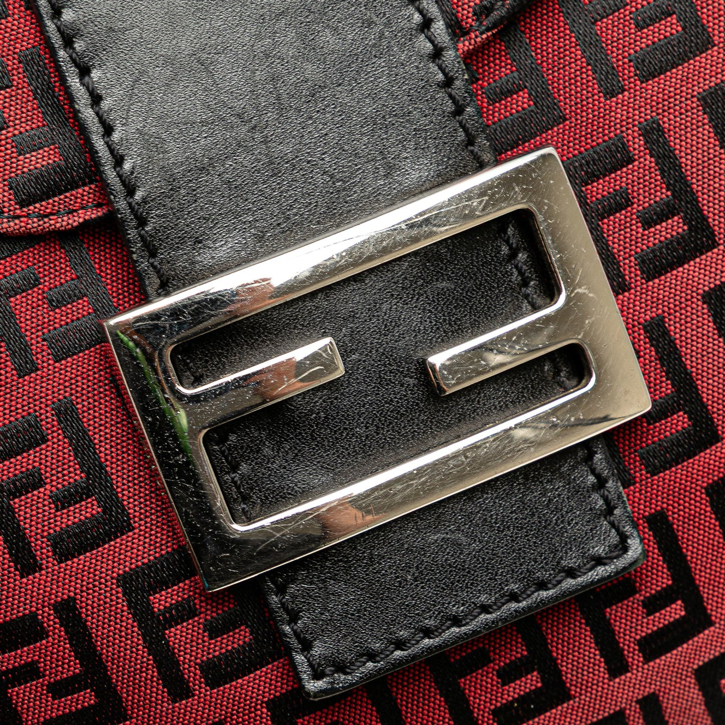 Fendi Zucca Canvas Double Flap Mamma