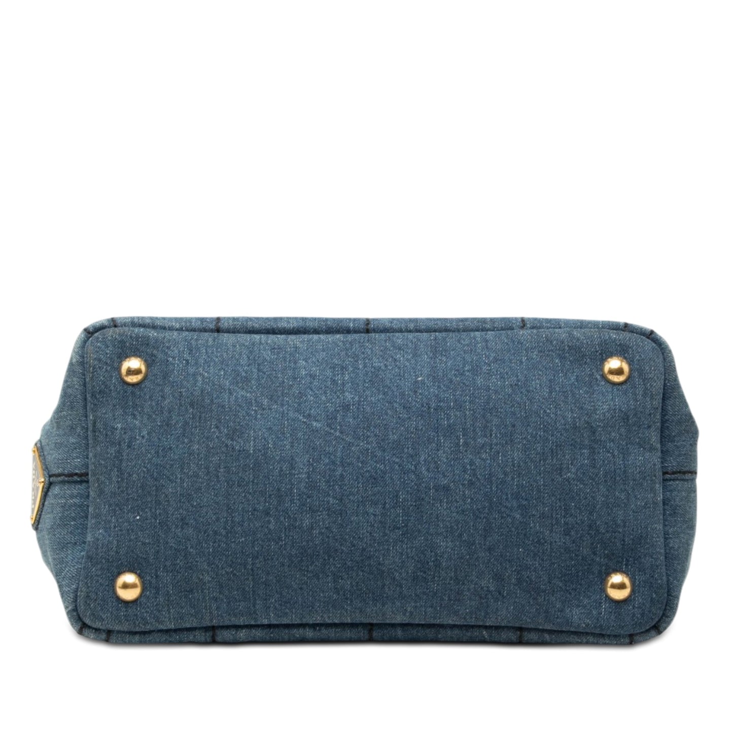 Prada Small Denim Canapa Logo Satchel