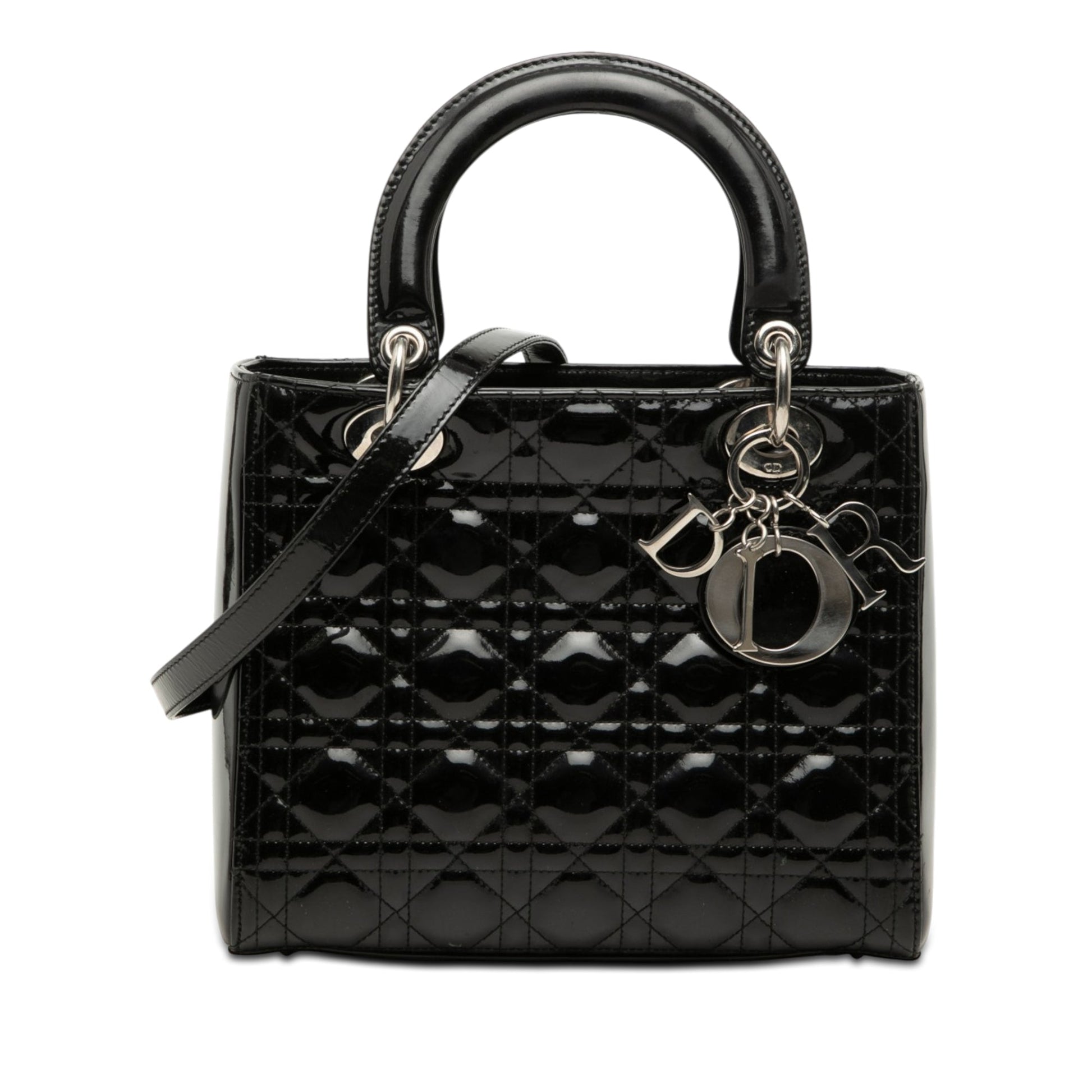 Dior Medium Patent Cannage Lady Dior