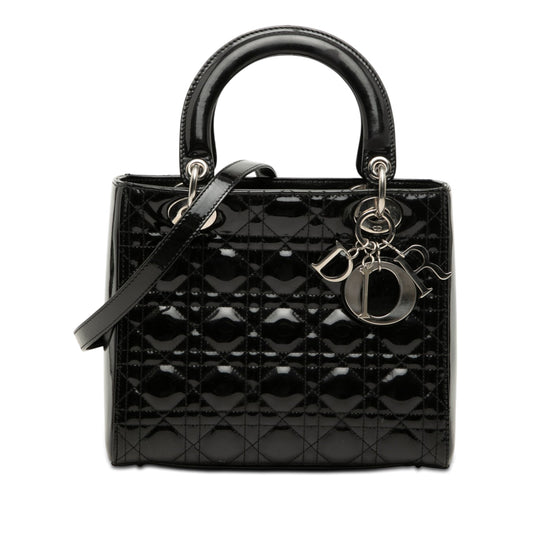 Dior Medium Patent Cannage Lady Dior