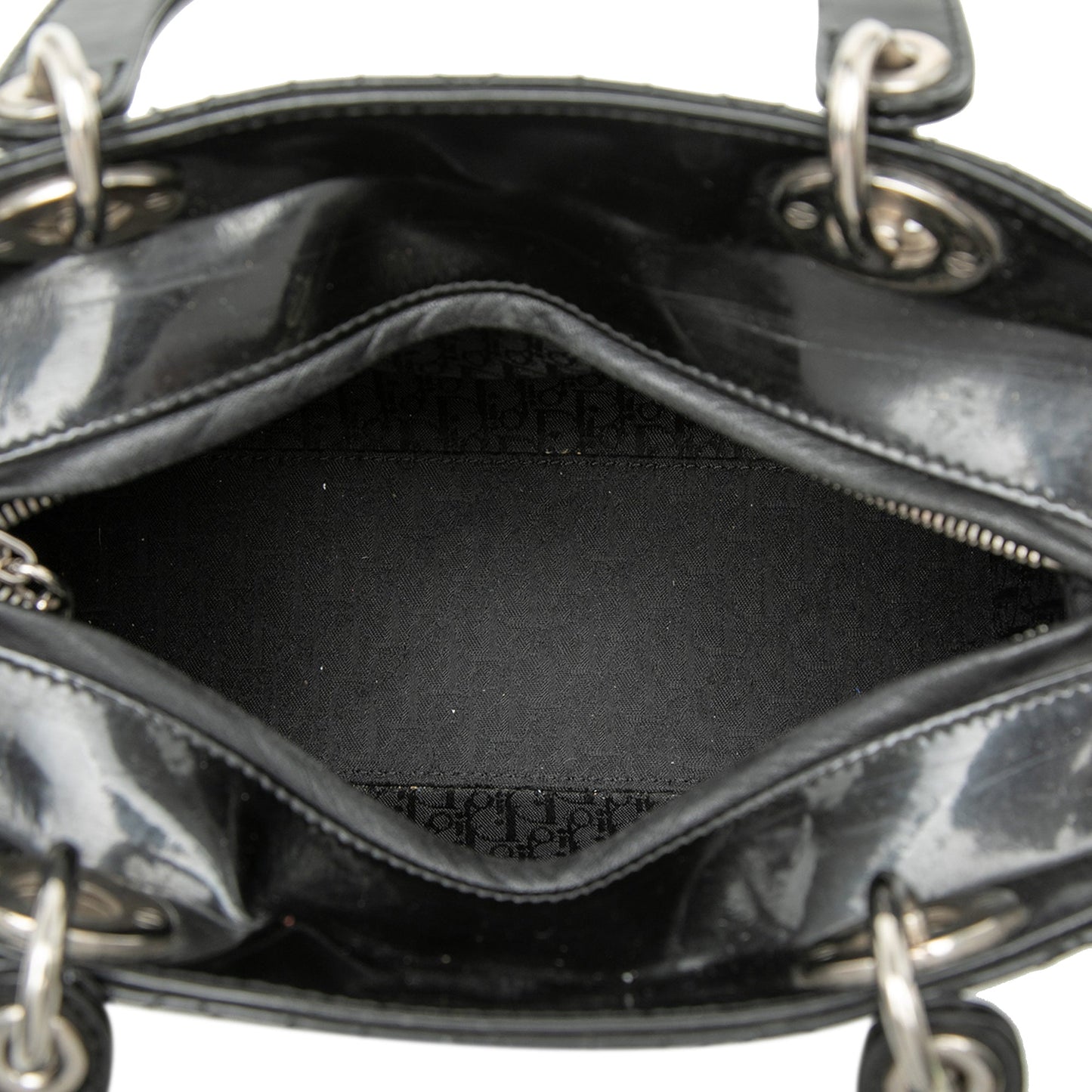 Dior Medium Patent Cannage Lady Dior