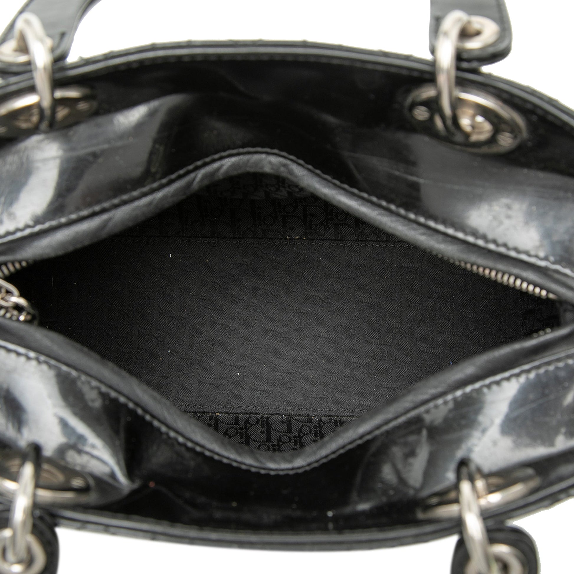 Dior Medium Patent Cannage Lady Dior