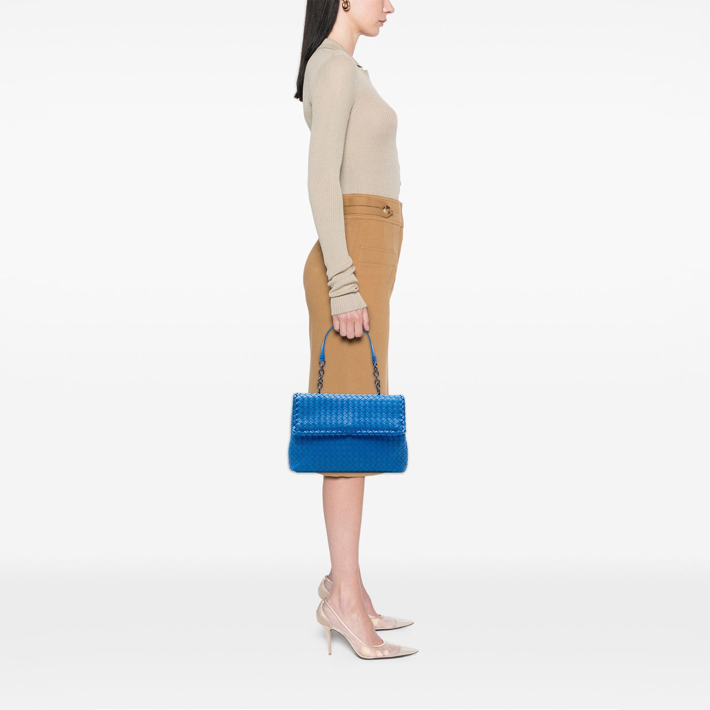 Bottega Veneta Medium Nappa Intrecciato Olimpia Shoulder Bag