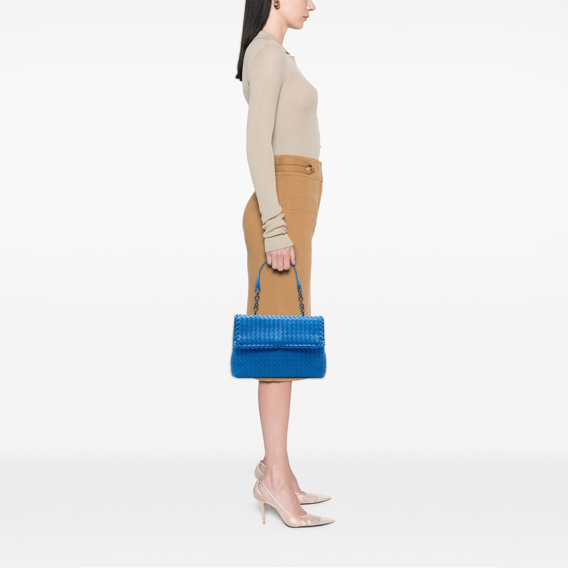 Bottega Veneta Medium Nappa Intrecciato Olimpia Shoulder Bag