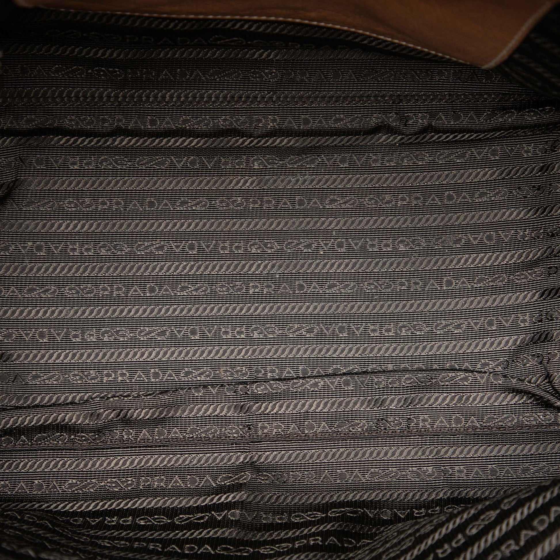 Prada Glace Calf Fringed Twin Pocket Satchel