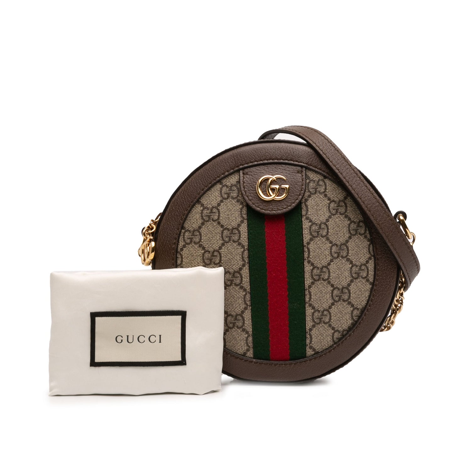 Gucci Mini GG Supreme Web Ophidia Round Crossbody