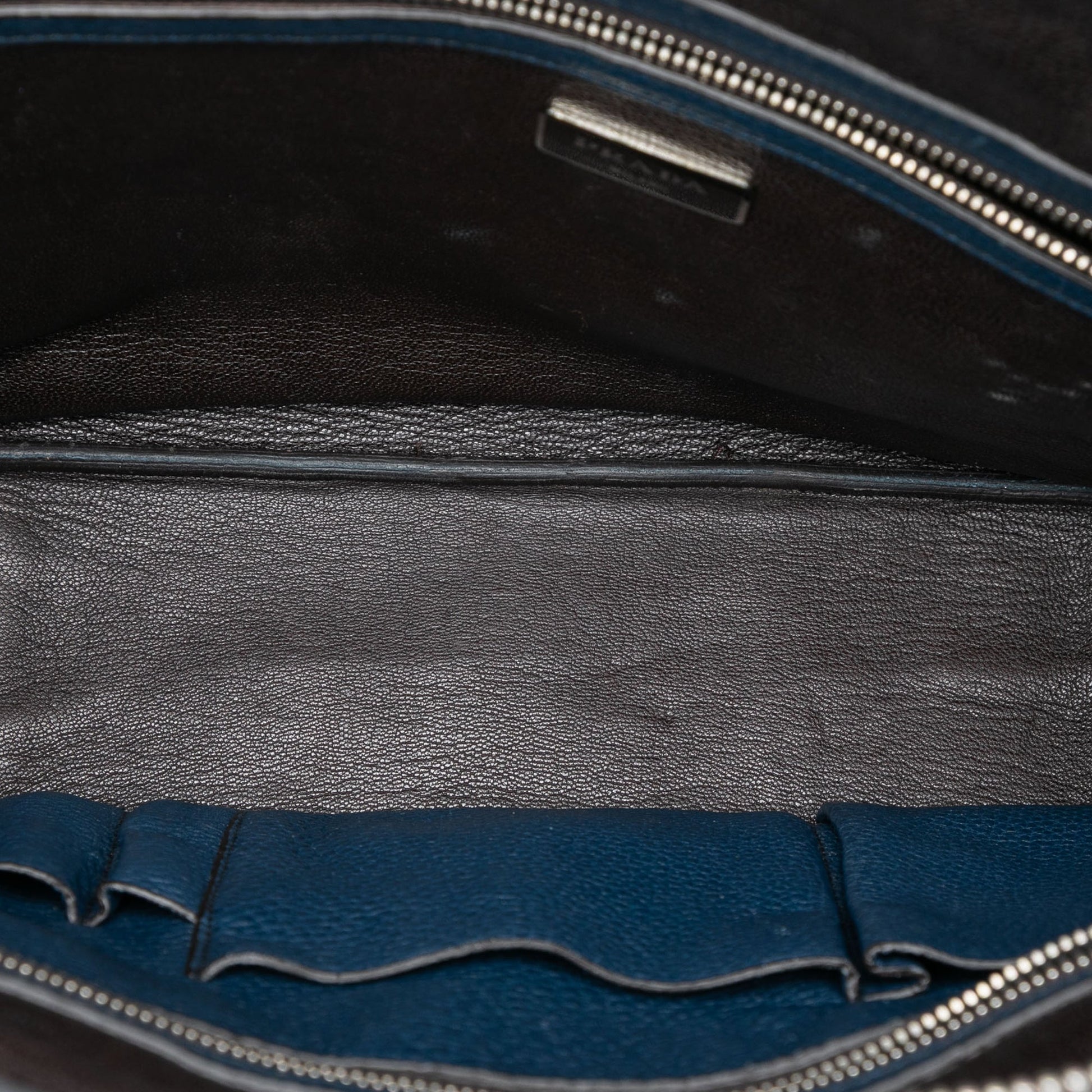 Prada Bicolor Vitello Daino Briefcase