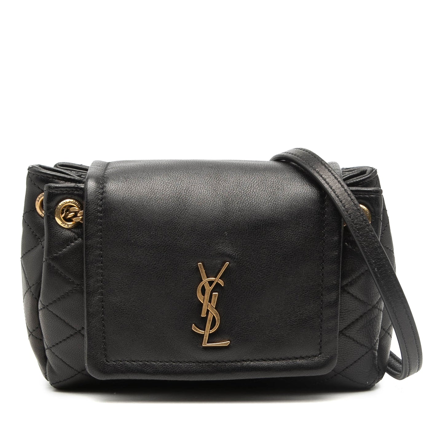 Mini Quilted Lambskin Monogram Nolita Bag
