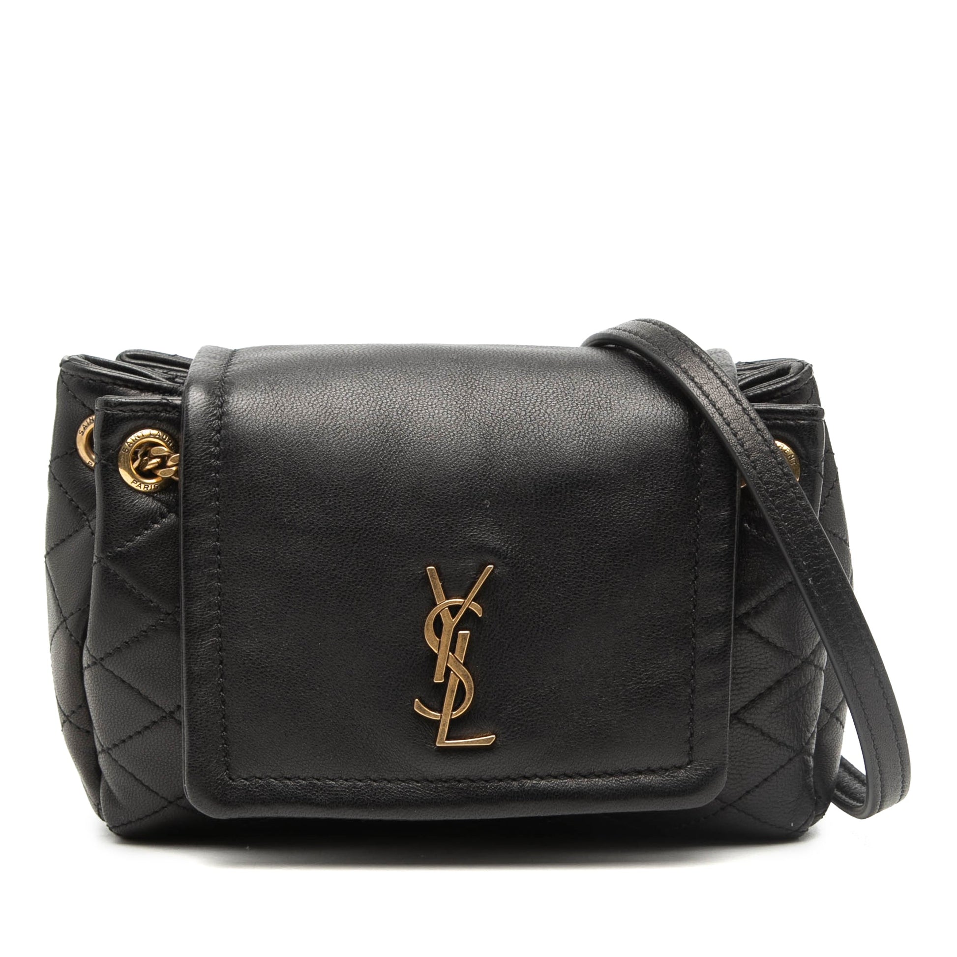 Mini Quilted Lambskin Monogram Nolita Bag