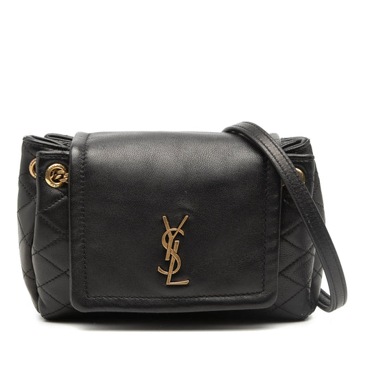 Mini Quilted Lambskin Monogram Nolita Bag