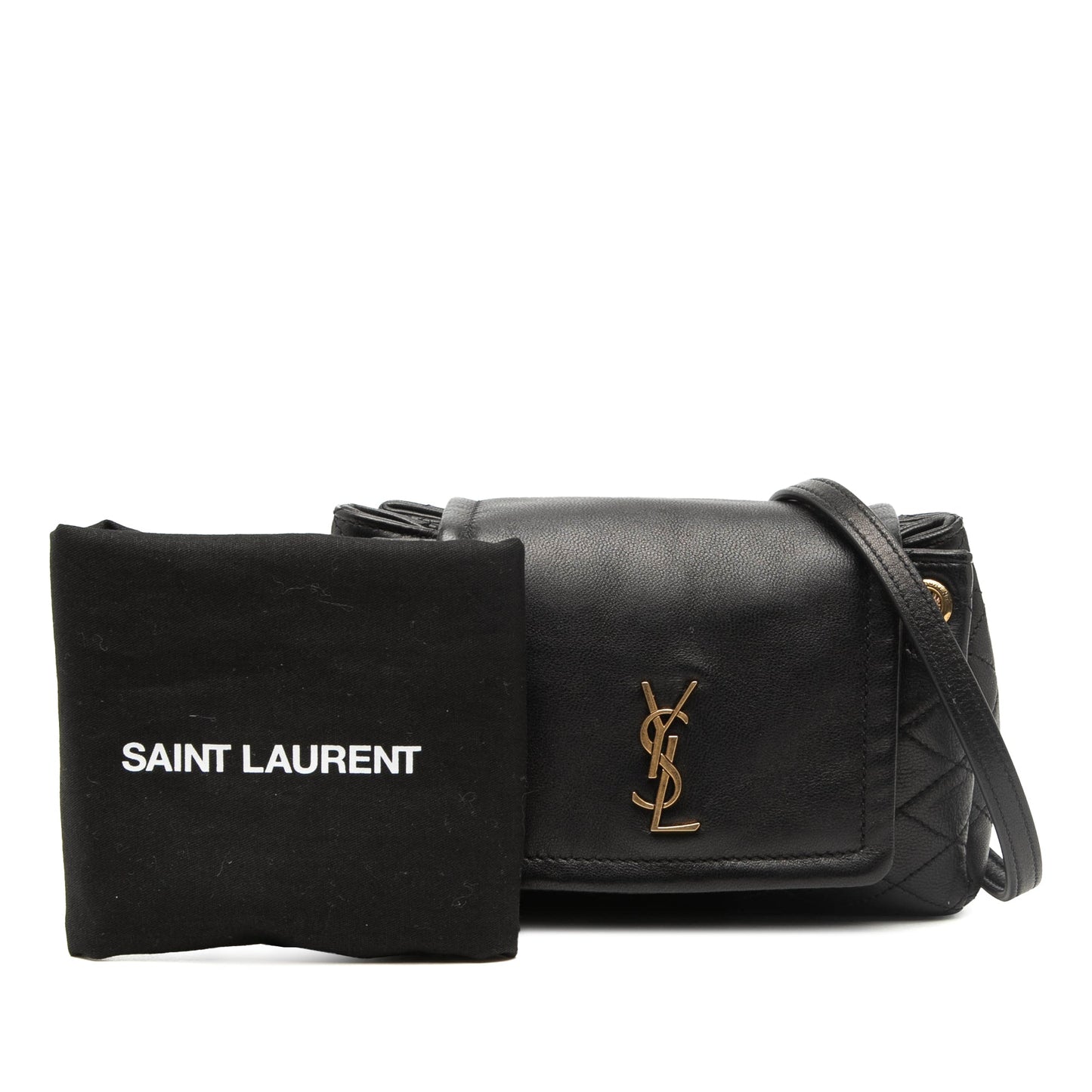 Mini Quilted Lambskin Monogram Nolita Bag