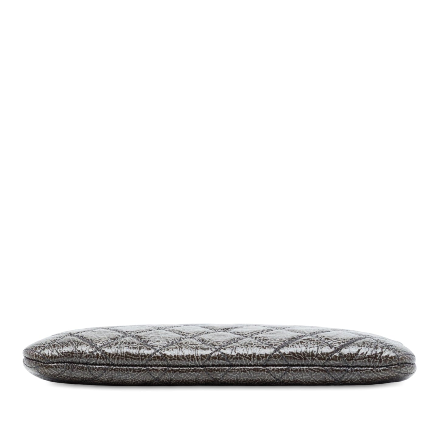 Chanel Small Quilted Crinkled Patent O Case Clutch
