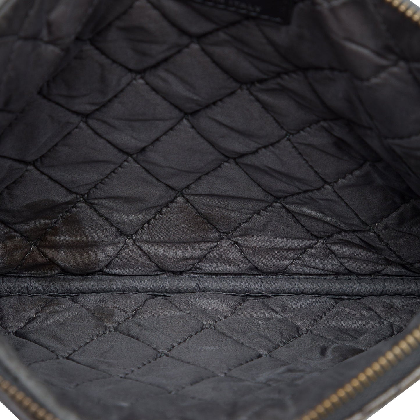 Chanel Small Quilted Crinkled Patent O Case Clutch