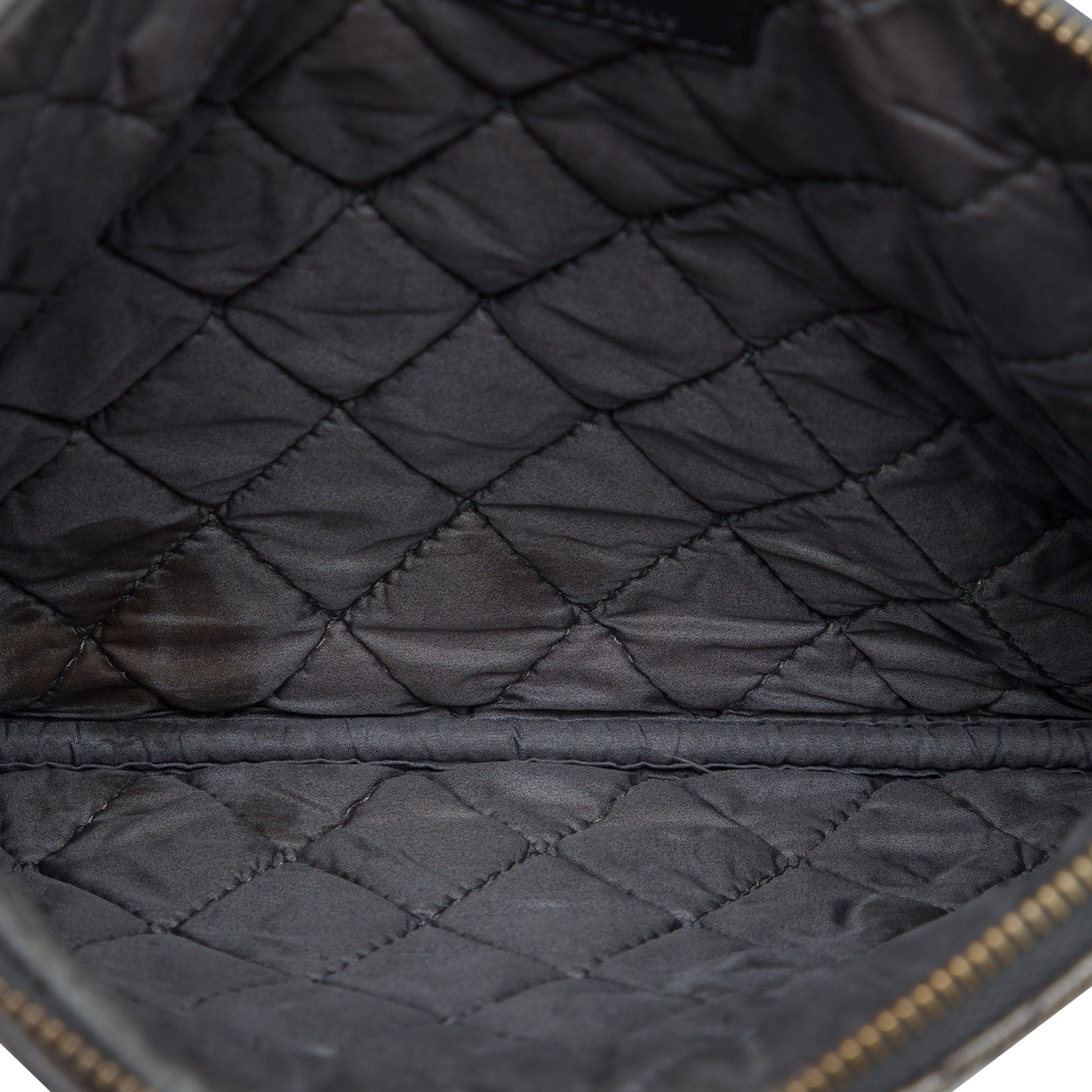 Chanel Small Quilted Crinkled Patent O Case Clutch