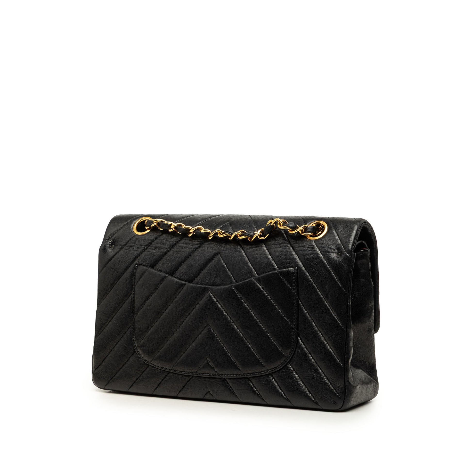 Chanel Medium Classic Chevron Lambskin Double Flap