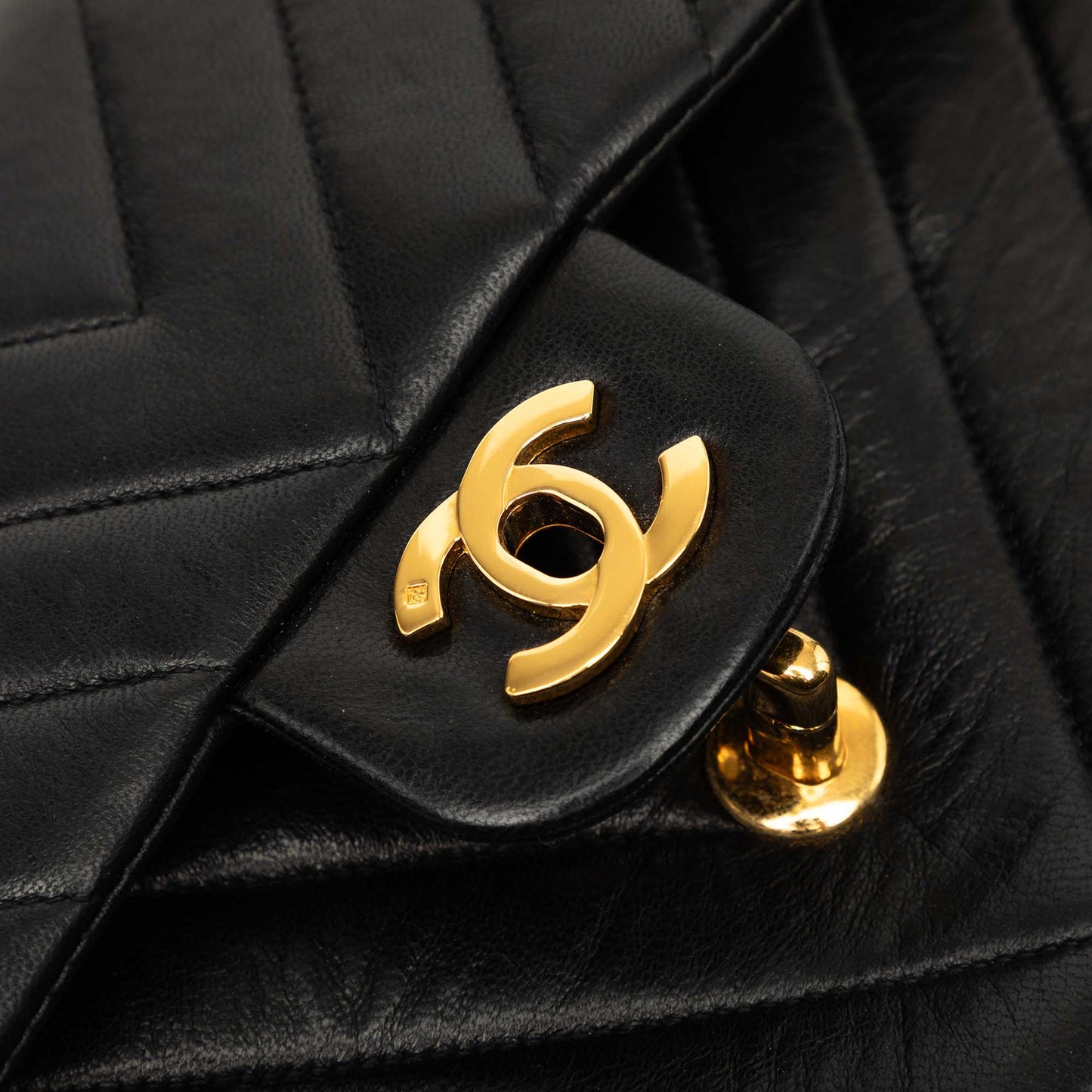 Chanel Medium Classic Chevron Lambskin Double Flap