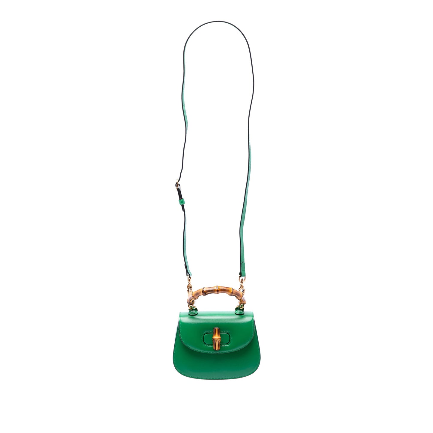 Gucci Mini Calfskin 1947 Bamboo Top Handle Bag