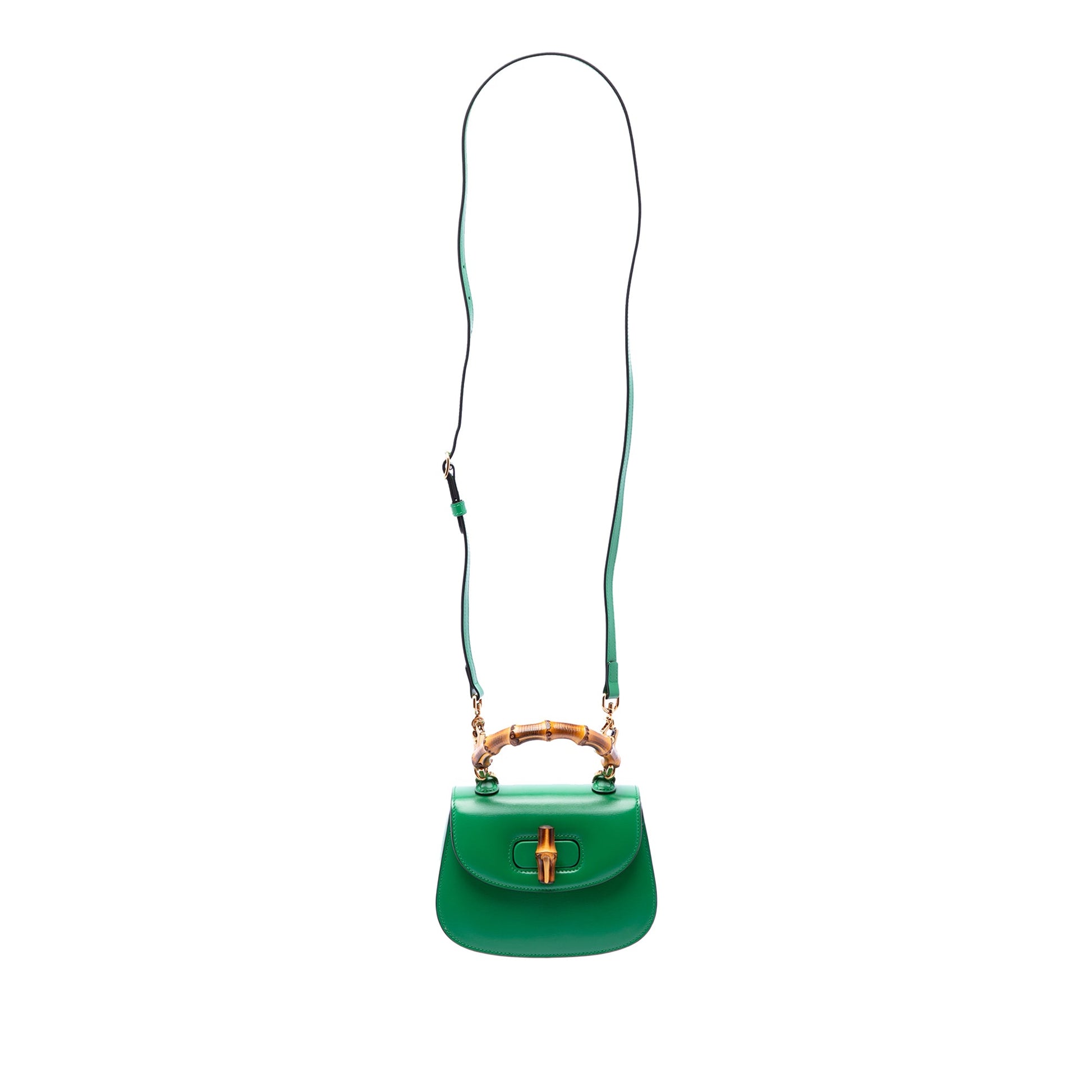 Gucci Mini Calfskin 1947 Bamboo Top Handle Bag