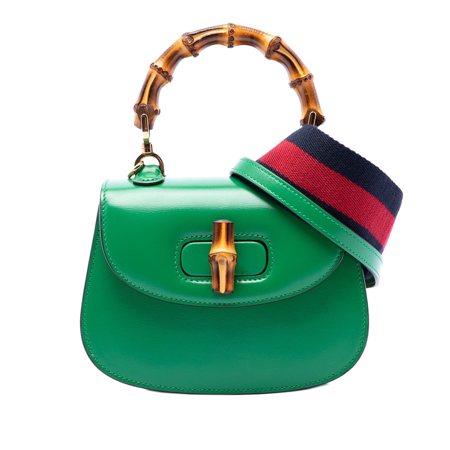 Gucci Mini Calfskin 1947 Bamboo Top Handle Bag