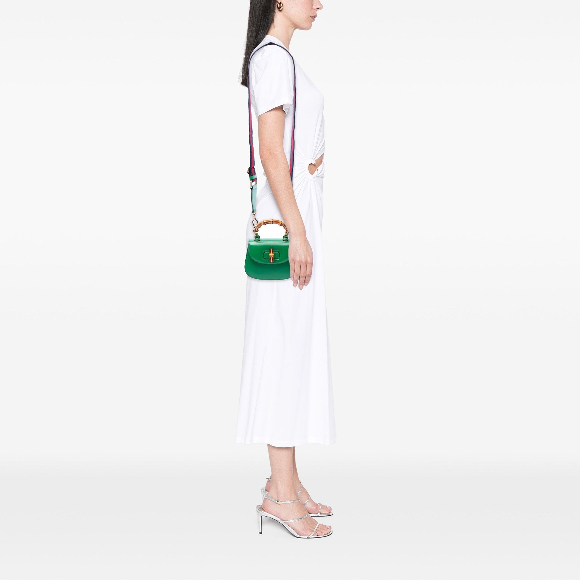 Gucci Mini Calfskin 1947 Bamboo Top Handle Bag