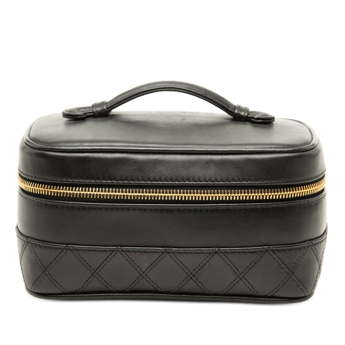 Chanel CC Quilted Lambskin Vanity Bag — Black