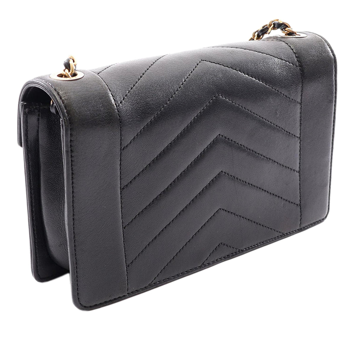Chanel Small Reversed Chevron Lambskin Flap