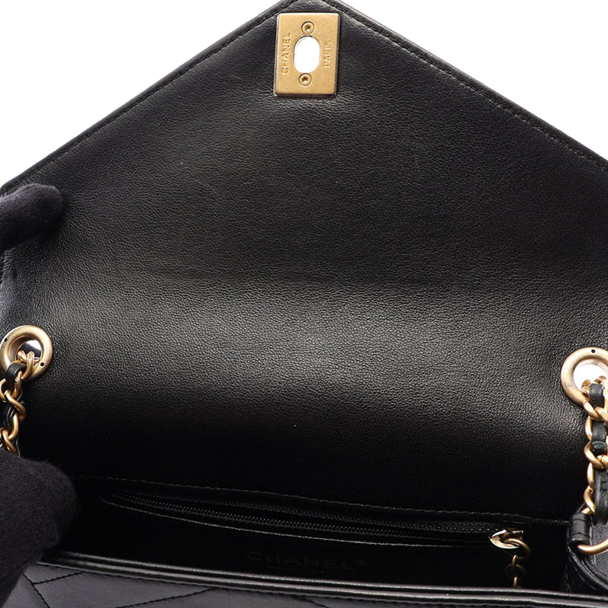 Chanel Small Reversed Chevron Lambskin Flap