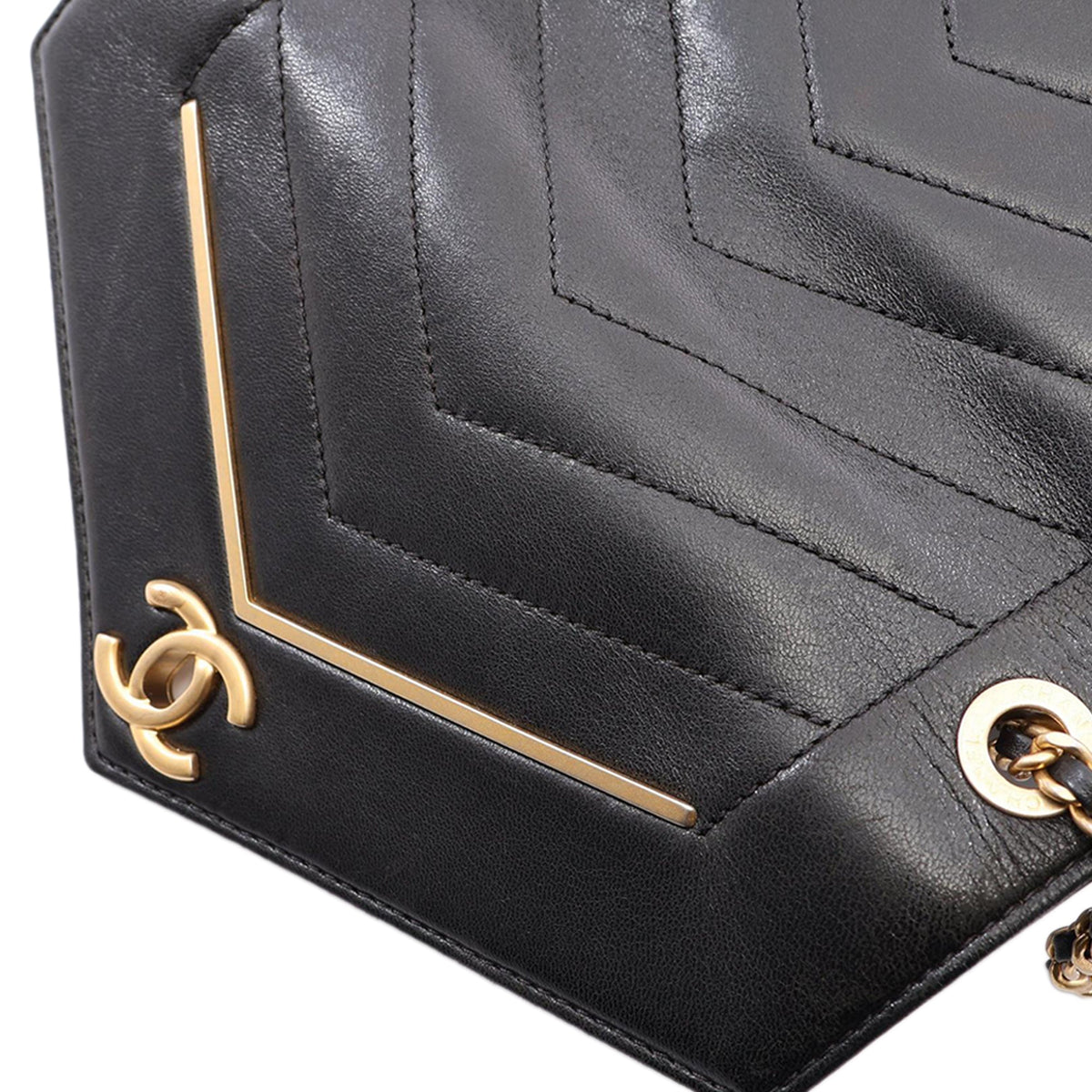 Chanel Small Reversed Chevron Lambskin Flap
