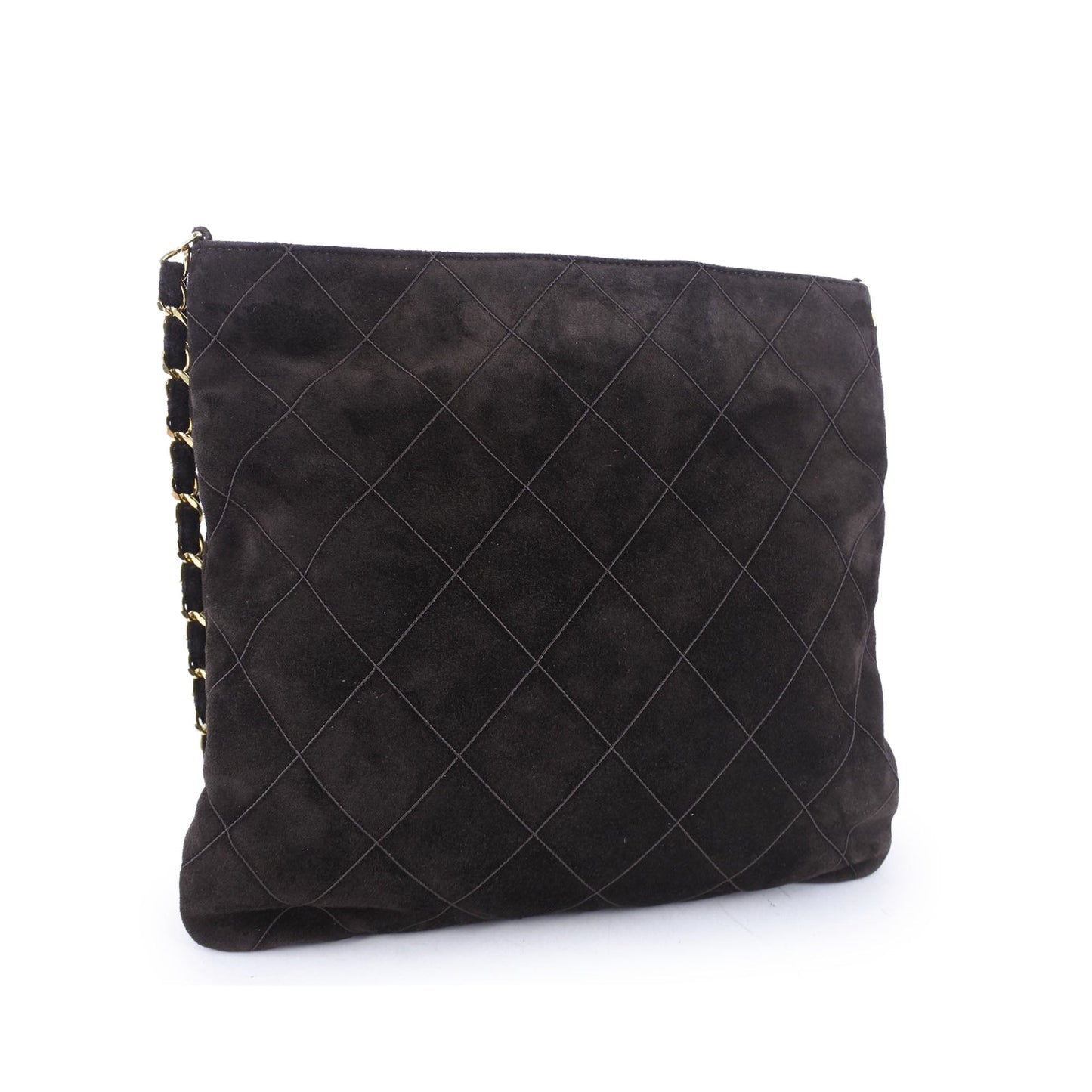 Chanel Quilted Suede Tassel Crossbody