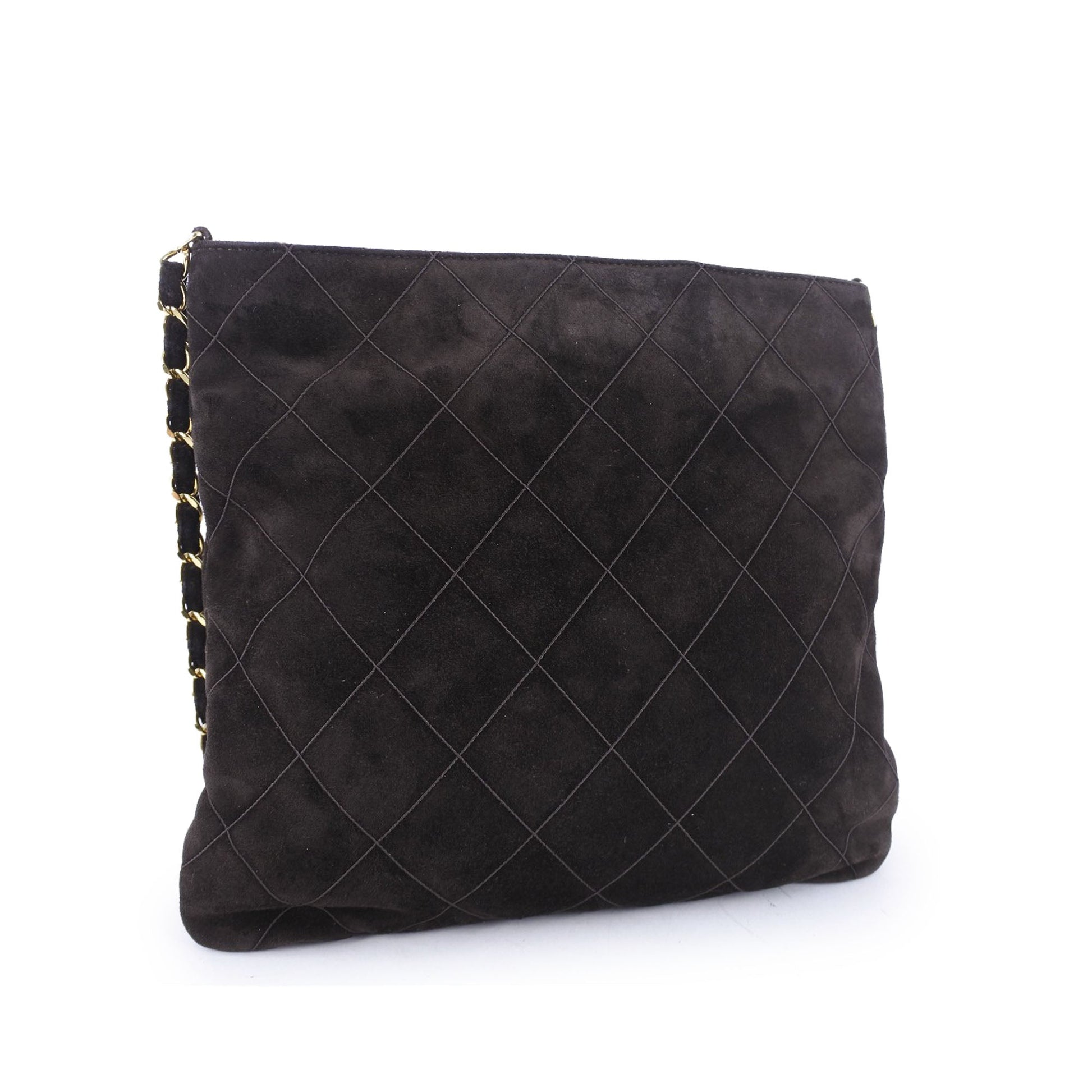 Chanel Quilted Suede Tassel Crossbody