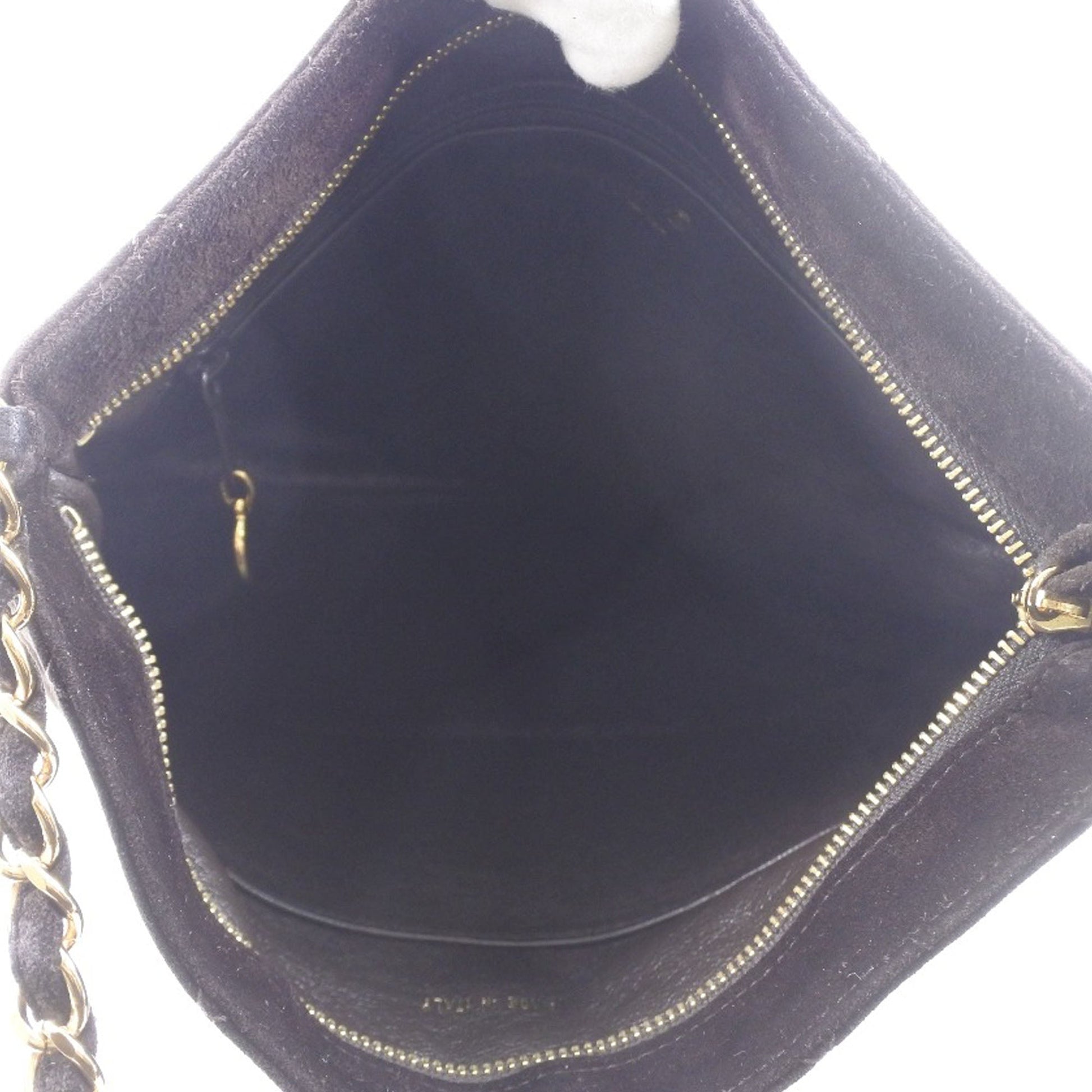 Chanel Quilted Suede Tassel Crossbody