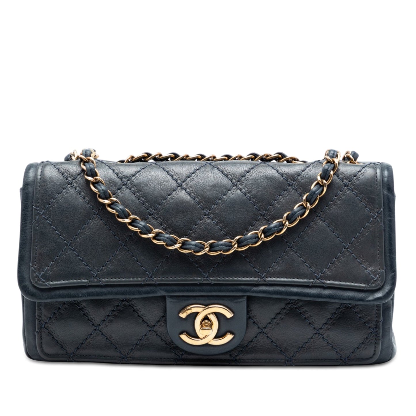 Chanel Medium CC Quilted Iridescent Calfskin Sheriff Star Flap