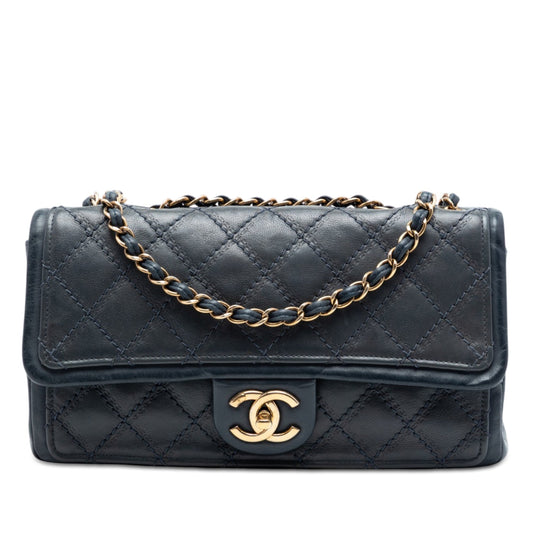 Chanel Medium CC Quilted Iridescent Calfskin Sheriff Star Flap