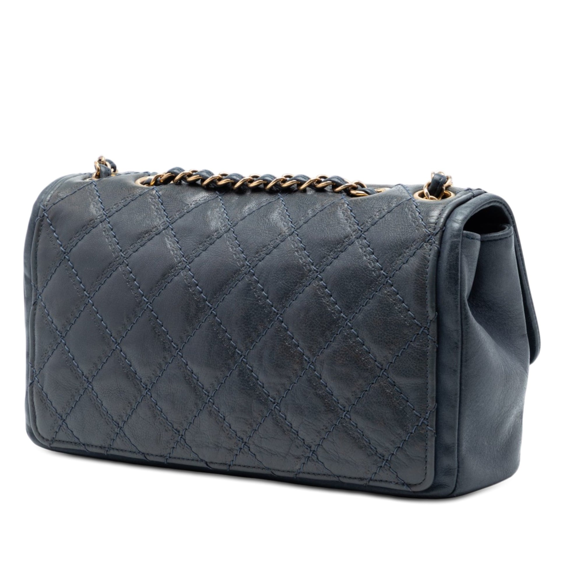 Chanel Medium CC Quilted Iridescent Calfskin Sheriff Star Flap