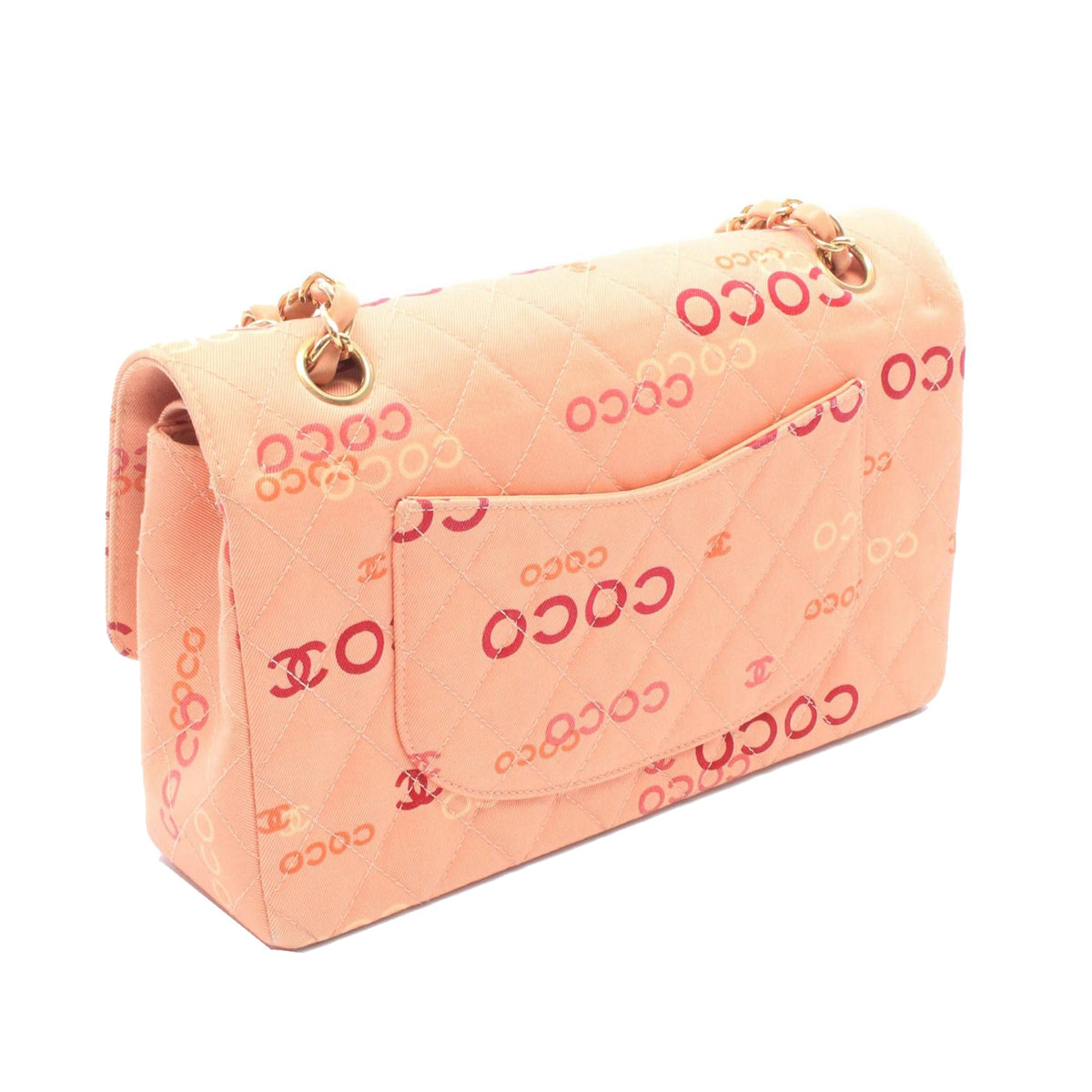 Chanel Medium Classic Canvas Coco Double Flap — Pink