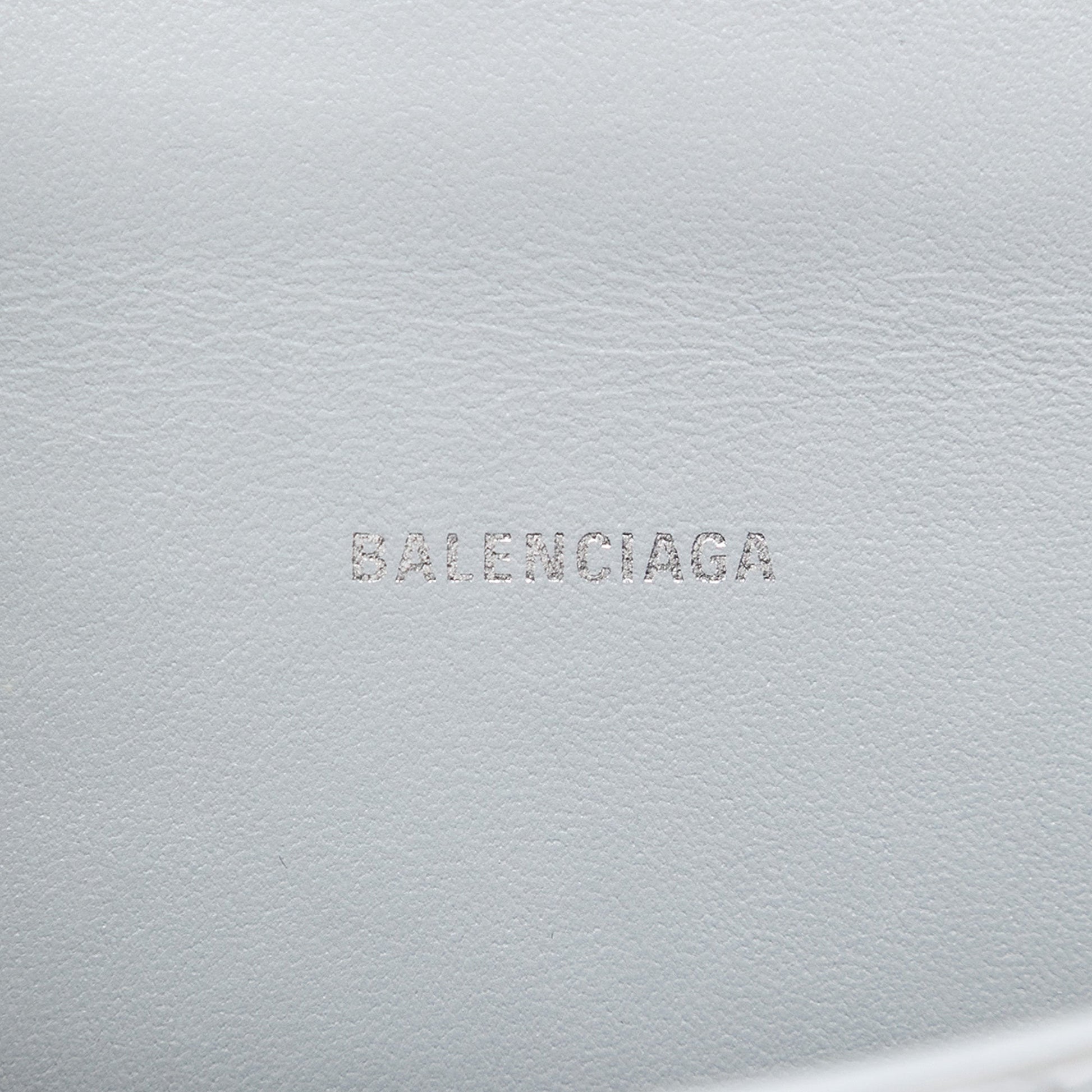 Balenciaga Croc Embossed Calfskin Hourglass Top Handle Bag XS