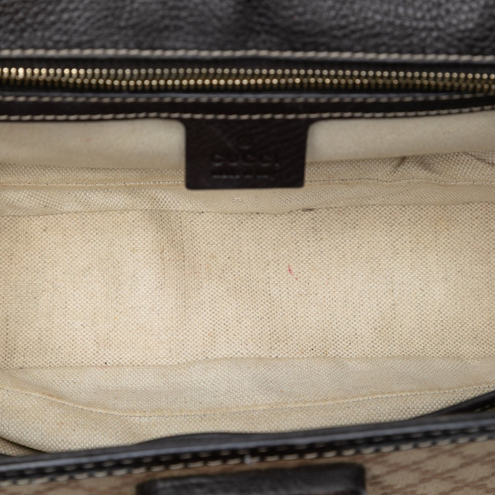 Gucci Medium Diamante Canvas New Bamboo Satchel