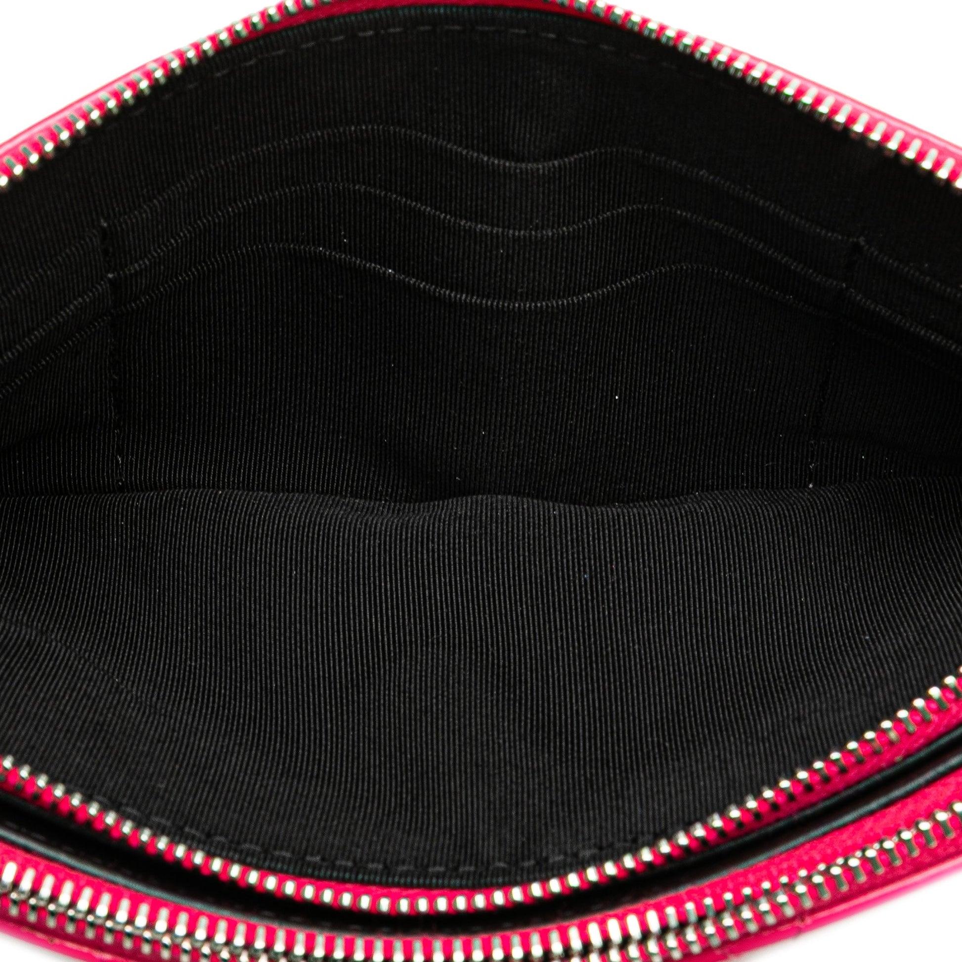 Chanel Bicolor Patent Double Zip Wallet on Chain