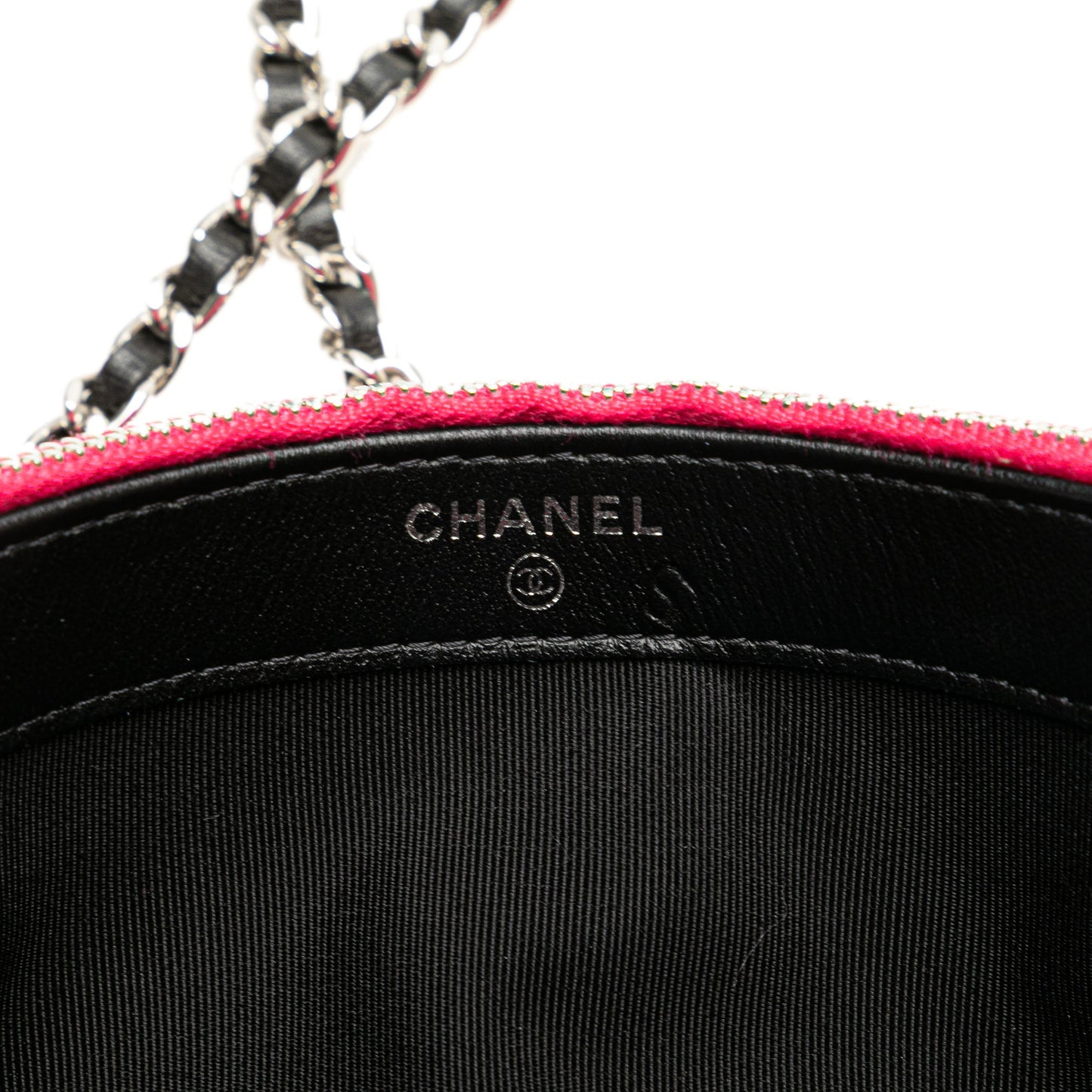 Chanel Bicolor Patent Double Zip Wallet on Chain