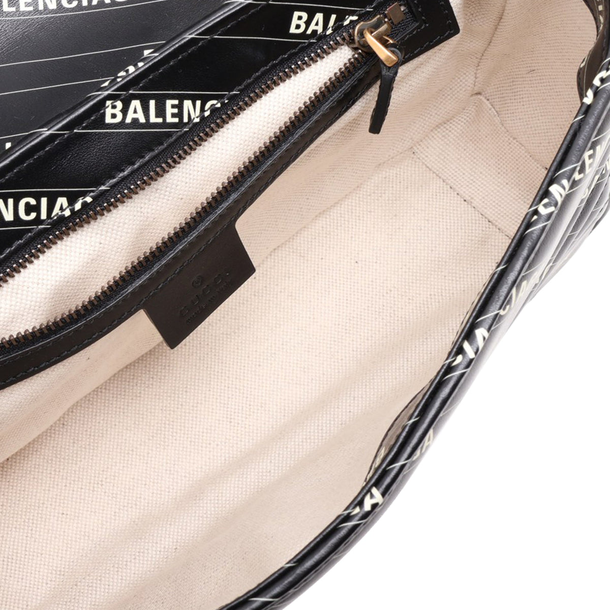Gucci Balenciaga The Hacker Project Medium GG Marmont Matelasse Leather Shoulder Bag — Black