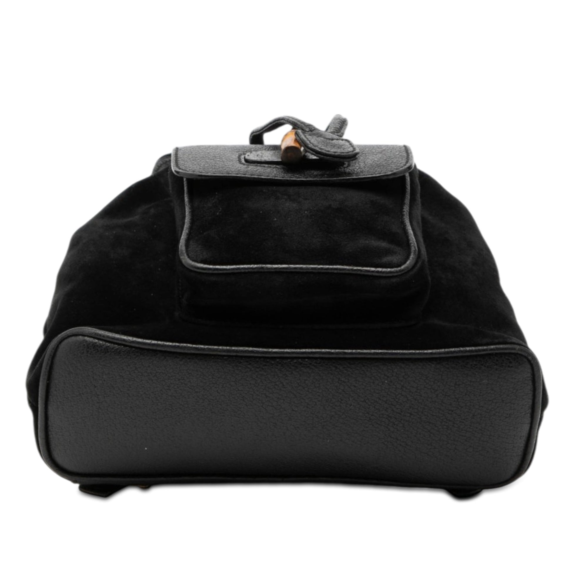 Gucci Suede Bamboo Backpack