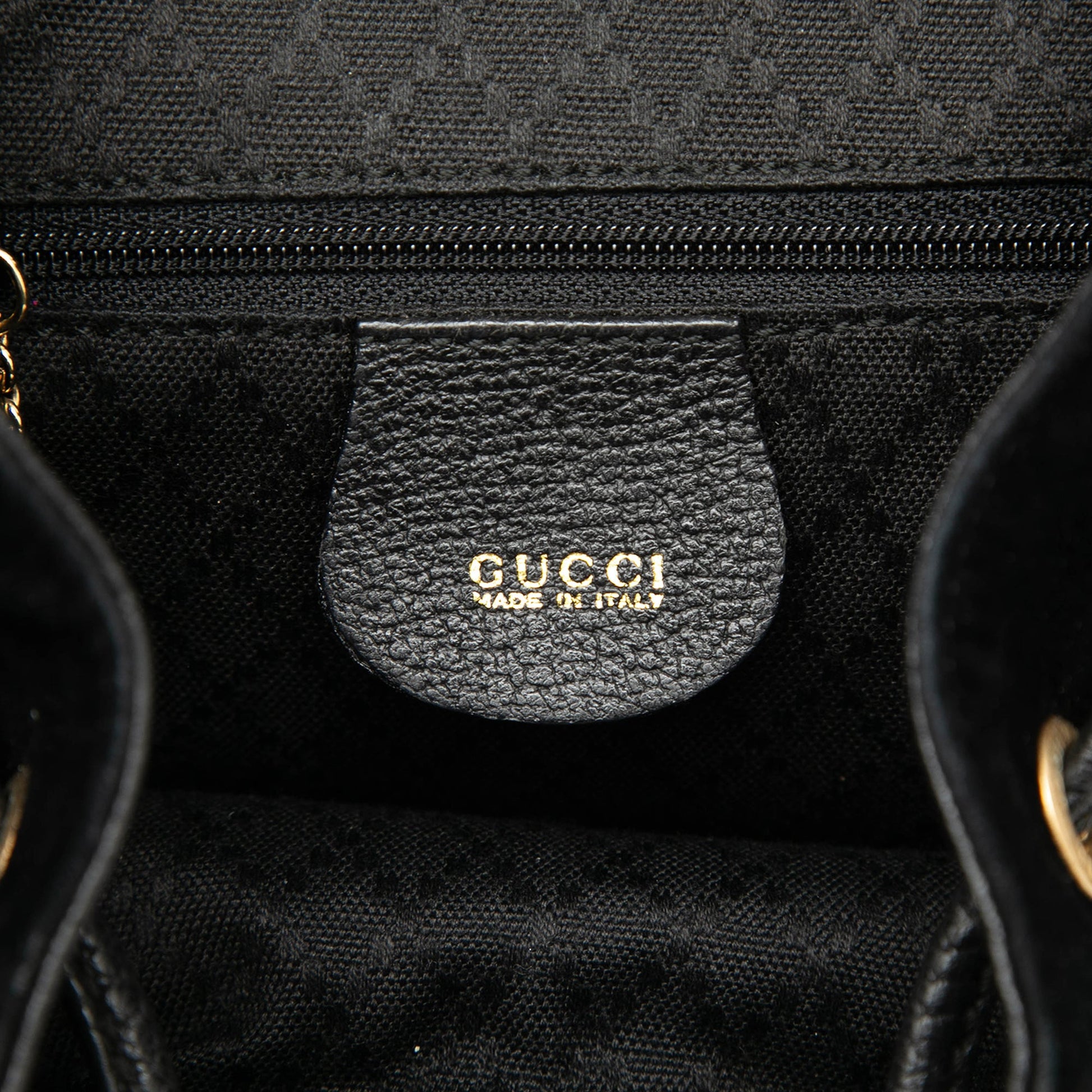 Gucci Suede Bamboo Backpack