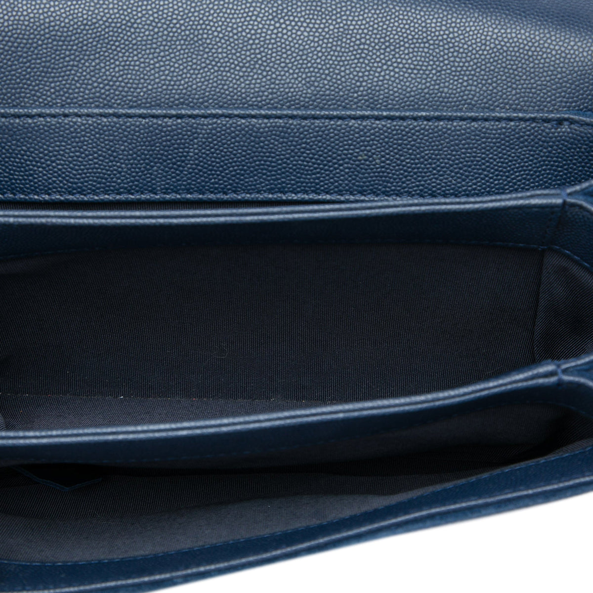Chanel CC Stitched Caviar and Suede Lady Coco Flap — Blue