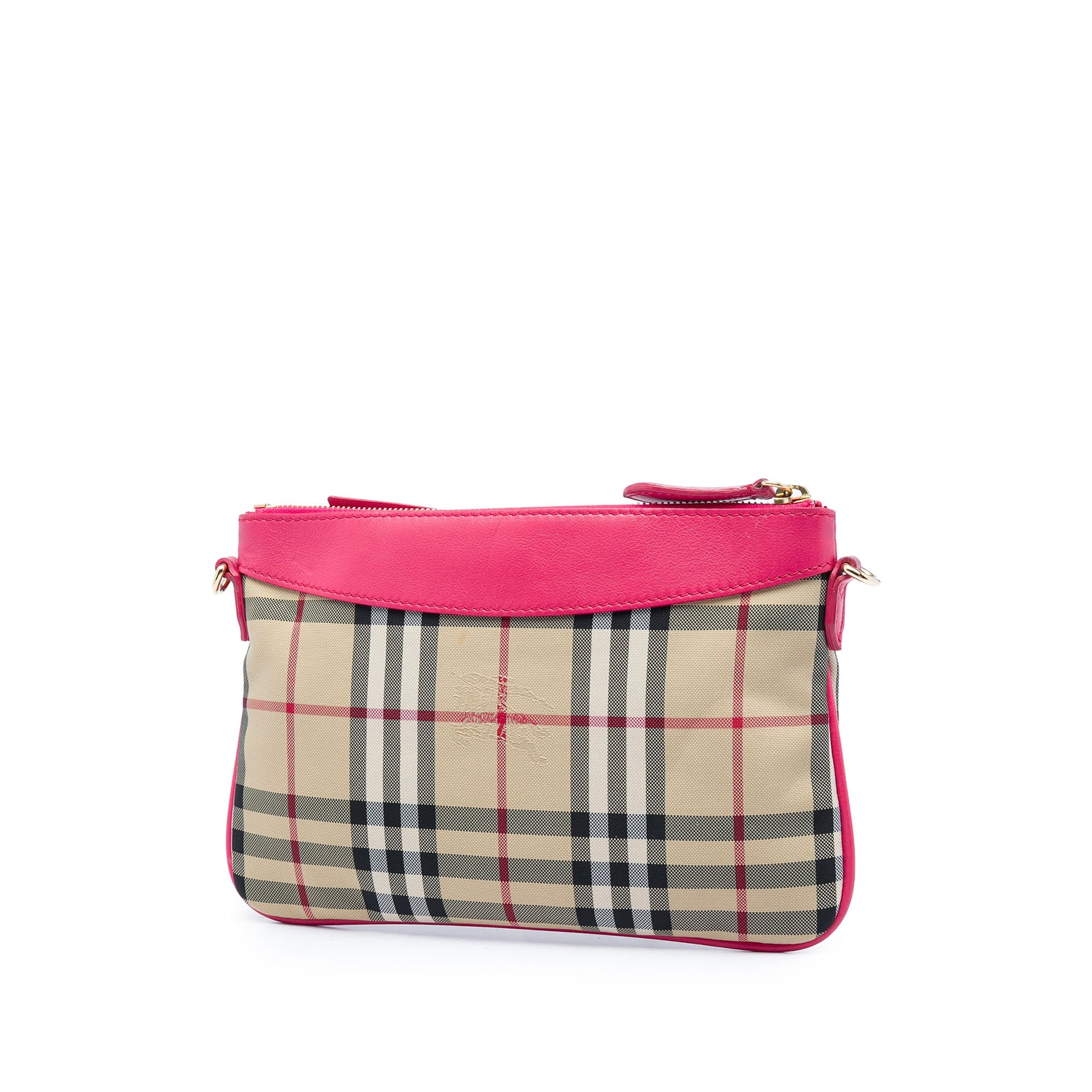 Burberry Haymarket Check Nylon Peyton Bow Tie Crossbody