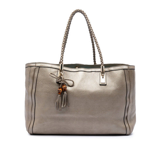Gucci Metallic Calfskin Bella Tote