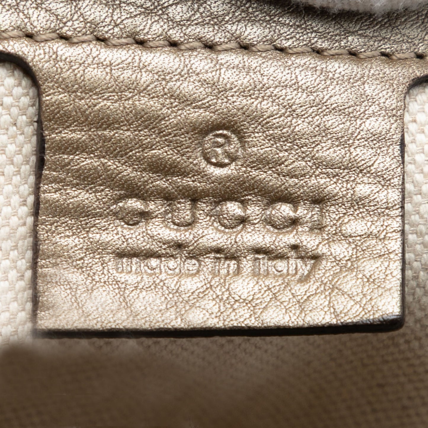 Gucci Metallic Calfskin Bella Tote