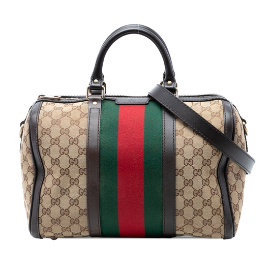 Gucci Medium GG Canvas Web Joy Boston Bag