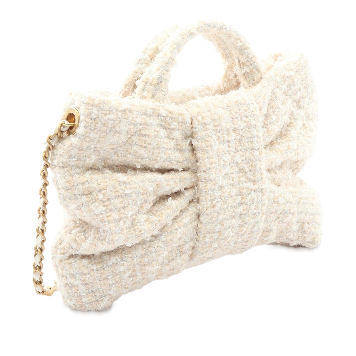 Chanel Mini CC Tweed Bow Satchel