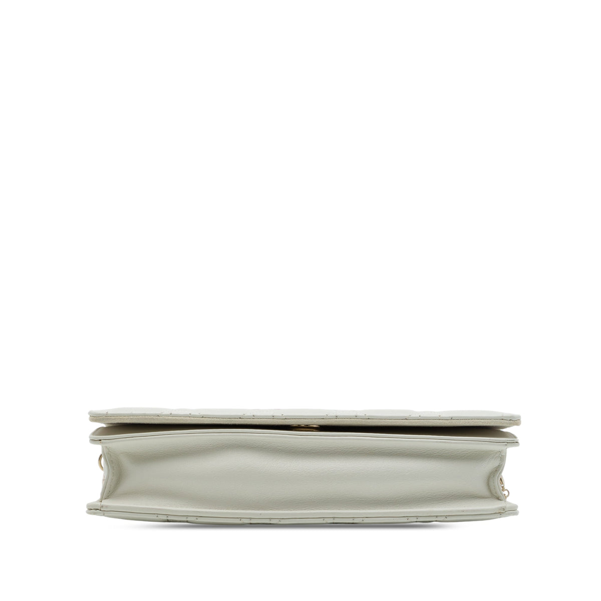 Dior DiorAmour Chinese Valentines Lambskin Cannage Lady Dior Clutch on Chain — White